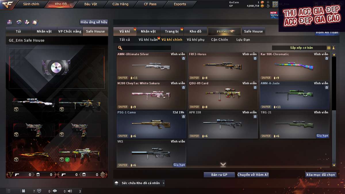 shop acc cf uy tin gia re